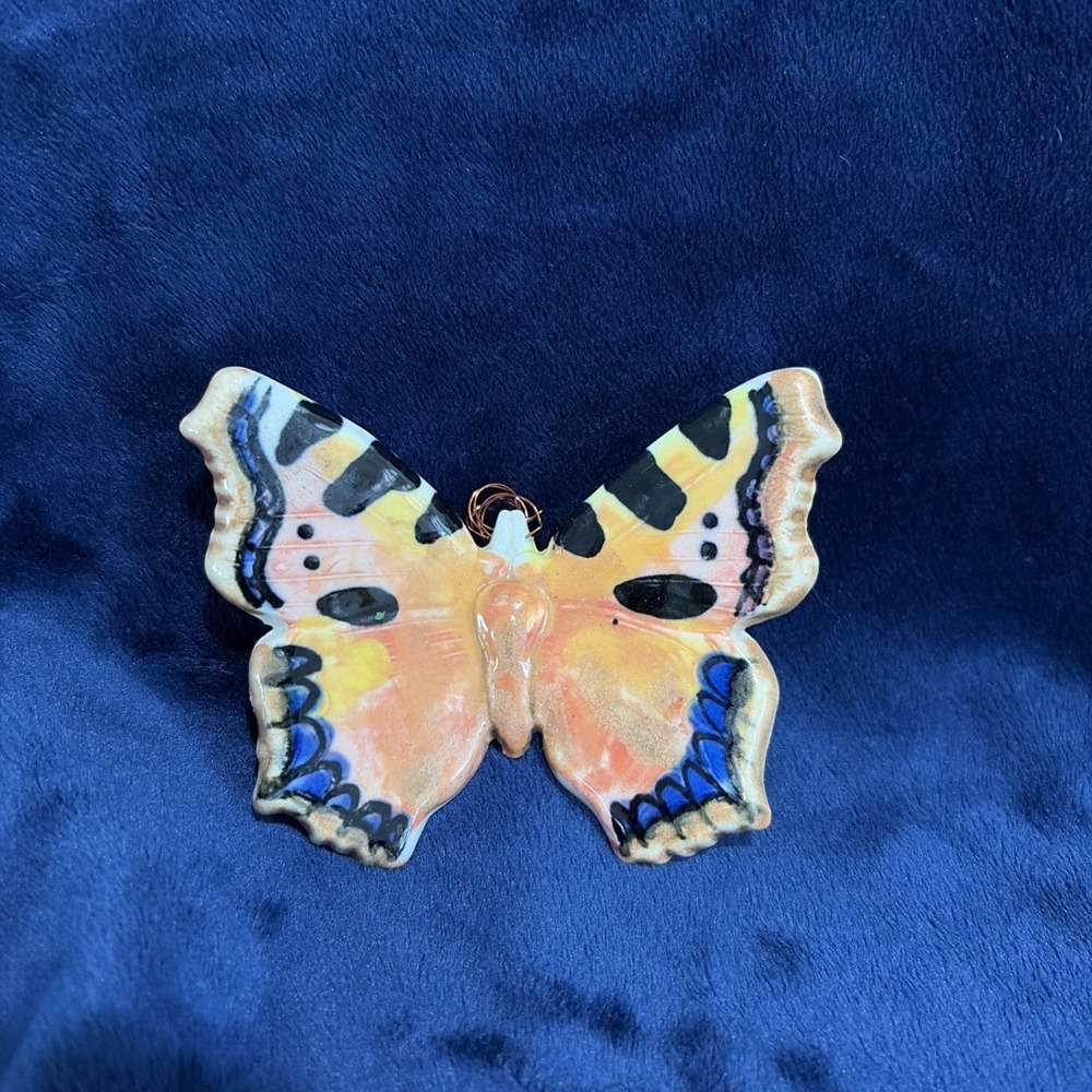 1992 Courtmacsherry Ceramics Hand-Painted Irish Porcelain Butterfly Wall Art VTG